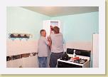 DCP_1187 * Lars and Mike start the work inside with the first corner cabinet. * 360 x 240 * (8KB)