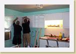 DCP_1196 * The next day, Lars and Marty get the wall cabinets past the sink up.  You can even see a faucet in the sink now. * 360 x 240 * (10KB)